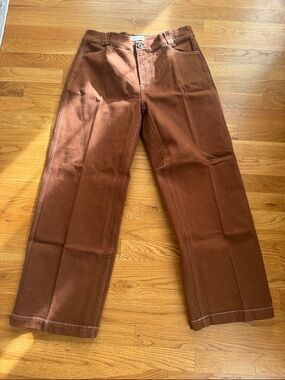 Madewell Wide-Leg Jeans in Warm Brown